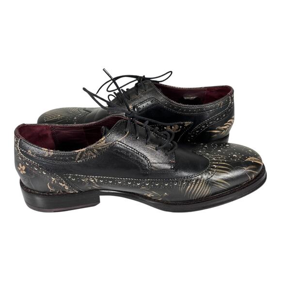 TED BAKER TROPICAL WINGTIP SHOES MISMATCH SIZES 9 RIGHT, 9.5 LEFT - Picture 4 of 9